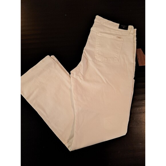 7 For All Mankind Jen 7 Slim Bootcut White Denim Jeans Casual Women's 12 NWT! - Picture 4 of 11